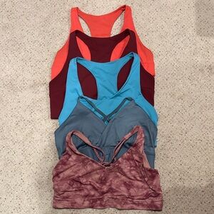 Set of 5 Colorful Sports Bras